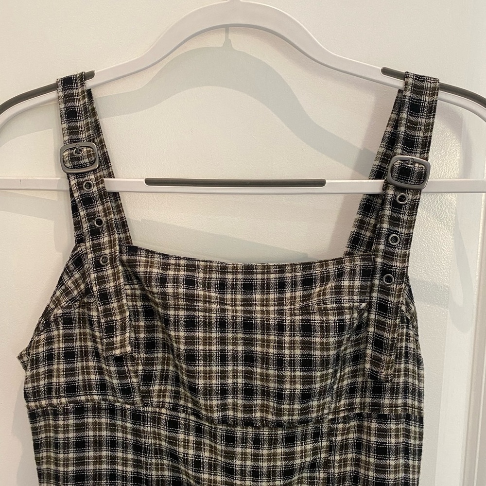 Urban Outfitters BDG Plaid Asymmetrical Patchwork Maxi Dress - Picture 2 of 6